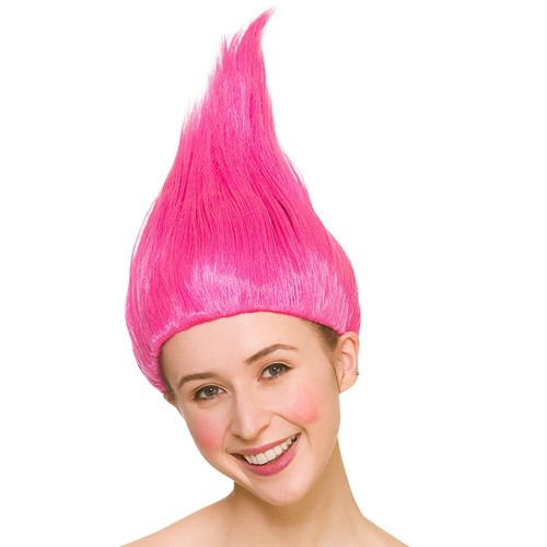 Pink troll wig - troll, trolls