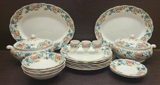 Booth Floradora pattern tureen dinner plates bowls egg cups oval plates