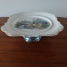 Rare Sandland Ware Serving Plate  “In An Olde World Garden” 