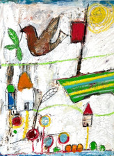 Original Folk Art Landscape