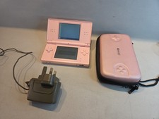 Pink Nintendo DS Lite With Charger Handheld Console System & Case