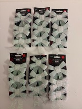 Christmas White Tinsel Bows 18 bows