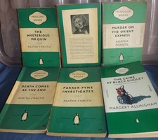 Agatha Christie x 6 Penguin Green Paperbacks
