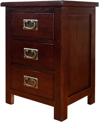 Oak bedside table drawers - bedside,