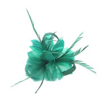 Flower hair clip - clip, feathers