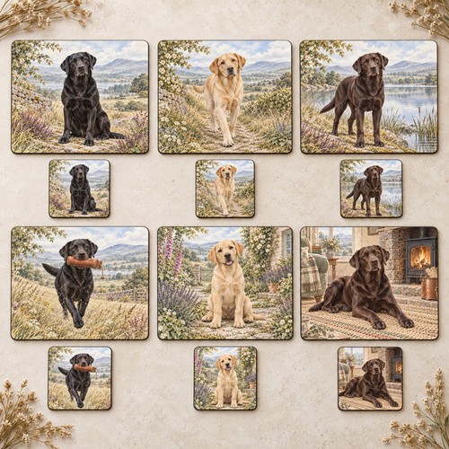 Labrador placemat coaster - labrador, &