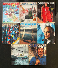 Eight Observer magazines from