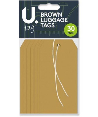 Brown luggage labels crafting - brown,