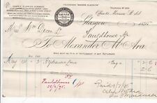 Alexander McAra Logo Morrison St Glasgow 1895 Hydraulic Lime Bag Invoice Rf40969