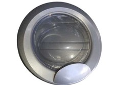 INDESIT WIDL126S Washer Dryer Complete Door With Hinge In Silver Color.