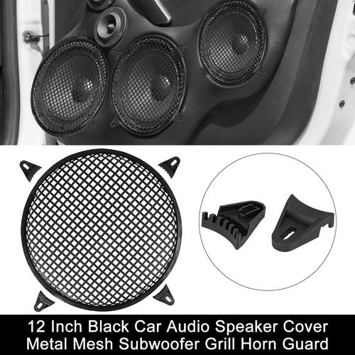 Black round car audio - black,