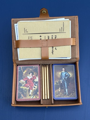 Vintage bridge playing card - vintage,