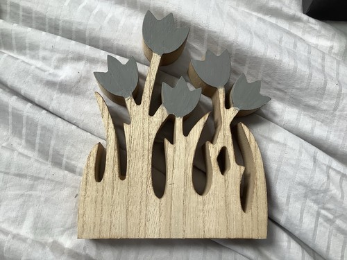Standing wooden tulips - wooden,