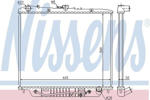 Nissens radiator for isuzu - radiator,