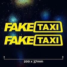 2 x FAKE TAXI Yellow Car