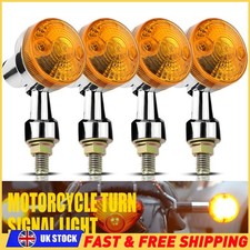 Motorcycle Turn Signals Blinker Lights Chrome Amber For Yamaha Kawasaki UK NEW