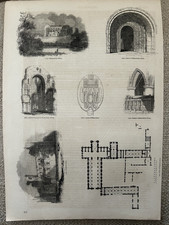 Antique Print c1860 Malmesbury