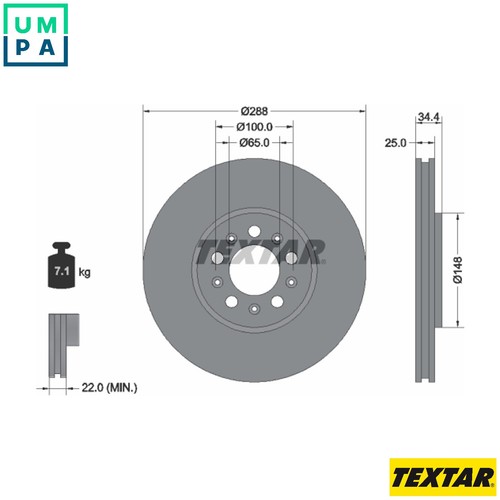 Brake disc 92106605 for - brake,