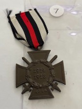 WW1 GERMAN HINDENBURG CROSS / HONOUR CROSS (COMBAT VERSION WITH MAKERS MARKS (7)