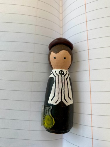 Marie curie wooden peg - marie,