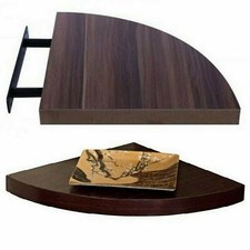 Corner Shelf Floating Shelves White Black Green Red Gloss Oak Wood Storage Kit  