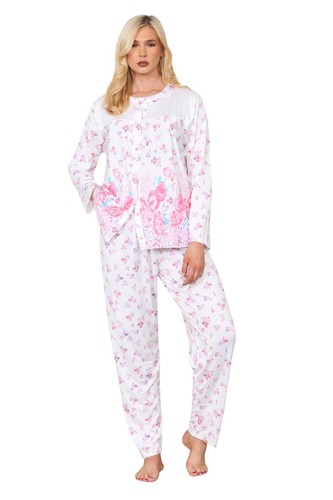 Women floral pyjamas - pyjamas, long