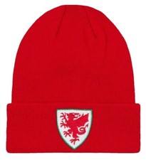 Wales Football Beanie Hat Mens Adults Official FA Cymru Cuffed