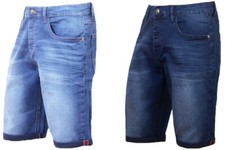 Mens Denim Shorts Stretch Slim
