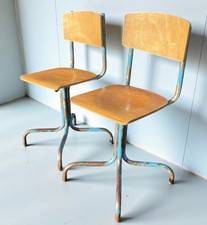 Pair Vintage Industrial School