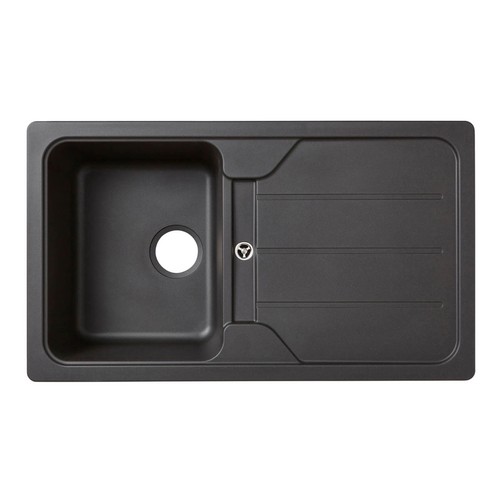 Kitchen sink black composite - sink,