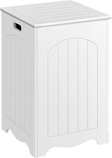 White Wooden Laundry Hamper