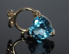 9ct Gold & Heart Shaped Blue