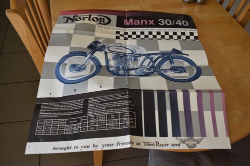 Norton manx poster - norton, 30/40