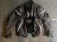Alpinestars Waterproof Motorcycle Jacket Zaca Black/Grey XXL & GP plus gloves