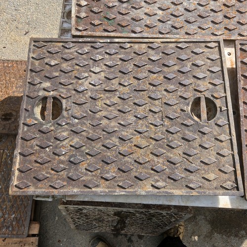 Cast iron manhole cover - iron,