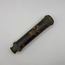 Antique 19thC Brass & Leather