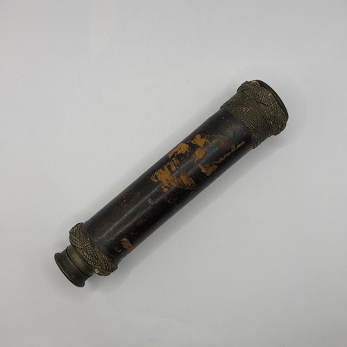 Antique 19thc brass leather - &,