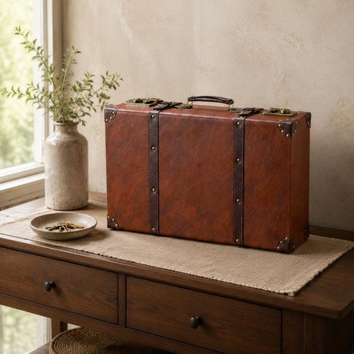 Vintage leather suitcase rivet - vintage,
