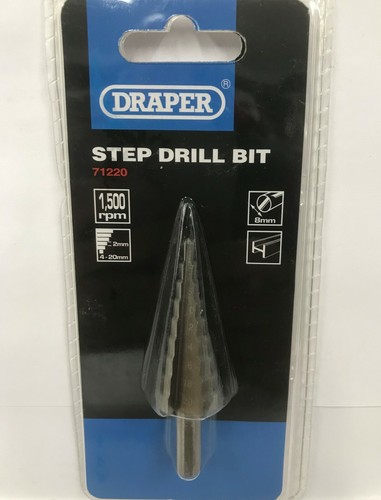 Draper hss step drill - bit, 4mm