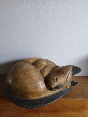 Wooden hand carved sleeping - carved,