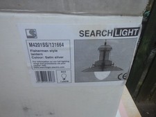NEW OLDER STOCK SEARCHLIGHT BRAND FISHERMAN LANTERN SATIN CHROME LIGHT FITTING