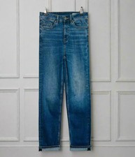 Ex M*S Sophia Jeans Womens Blue Denim Stretch Medium Wash Straight Vintage