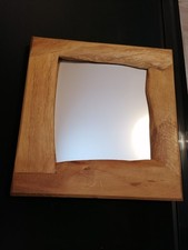 Simple Rustic Oak Framed Mirror Wall Mounted Hand Crafted