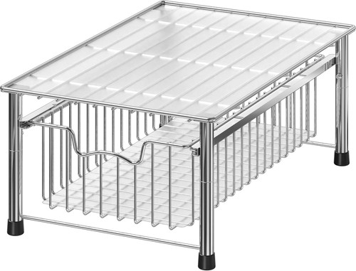 Stylish chrome wire basket - wire,