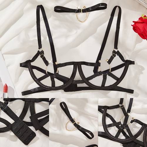 Hollow cut cupless bra - bra, in