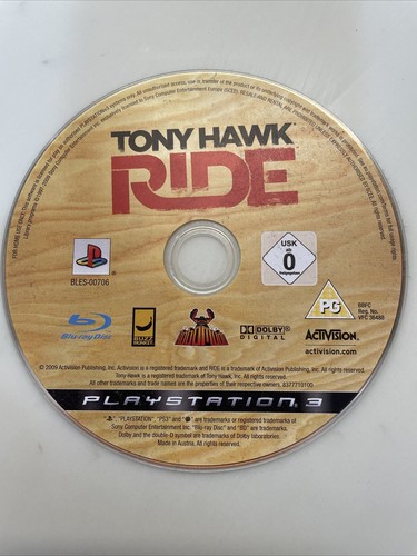 Tony hawk ride game disc - game,