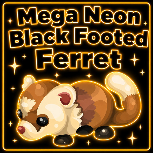 Mega neon black footed ferret - neon,