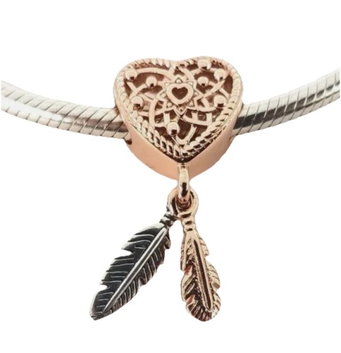 Feather dreamcatcher charm - feather,