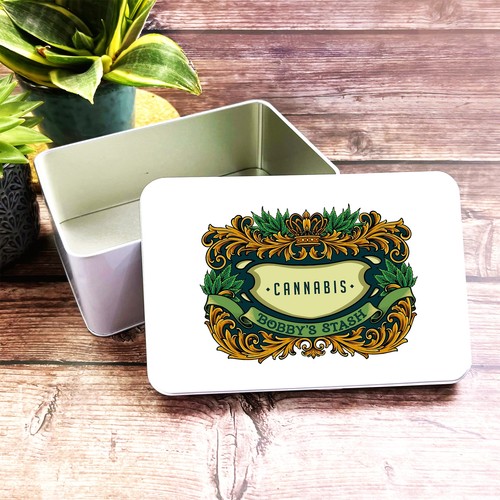 Gold green frame - gold, crown