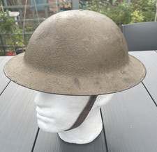 WW1 American US Brodie Helmet - M1917 - Original Liner and Chin Strap
